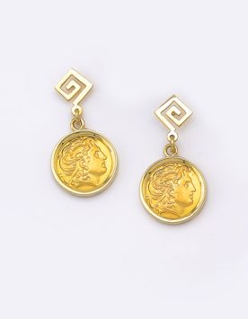 Alexander The Great earrings in 14K Gold